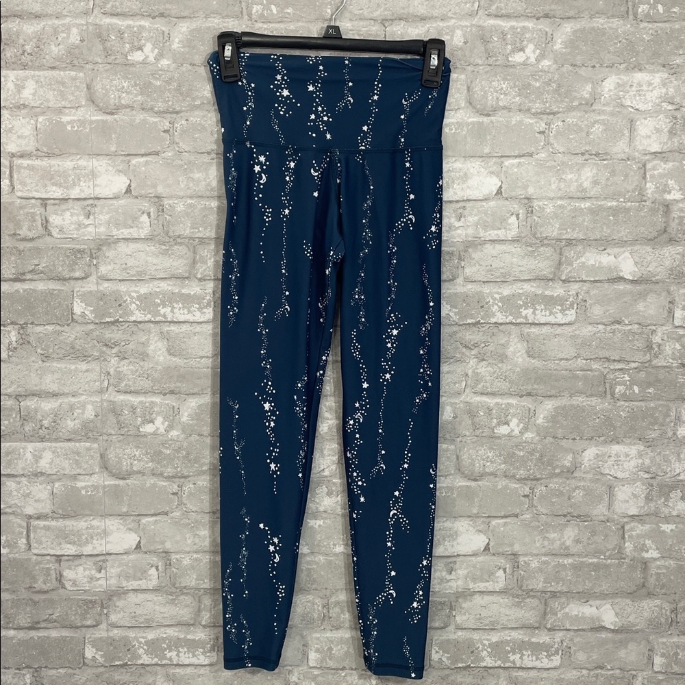 Strut This Navy Blue Stars & Moon Women's Leggings